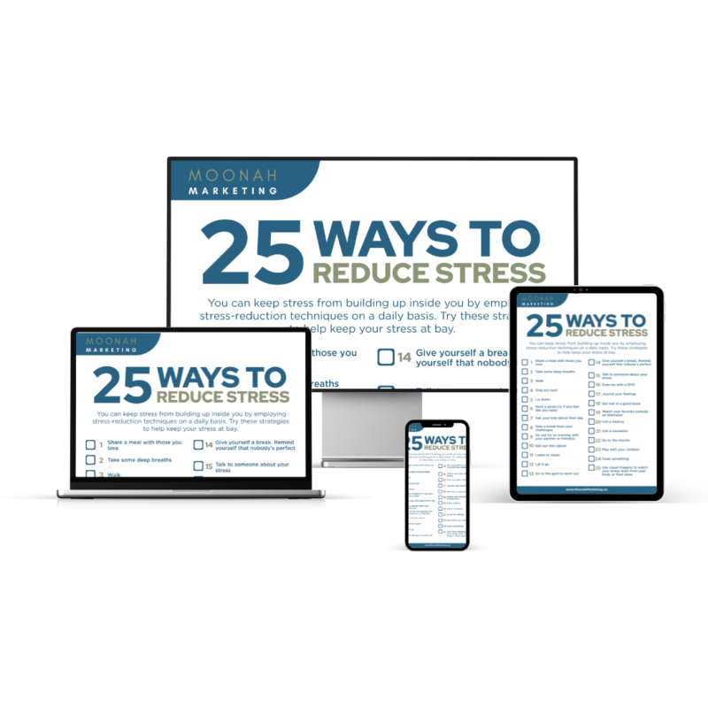 25 Ways to Reduce Stress: Checklist