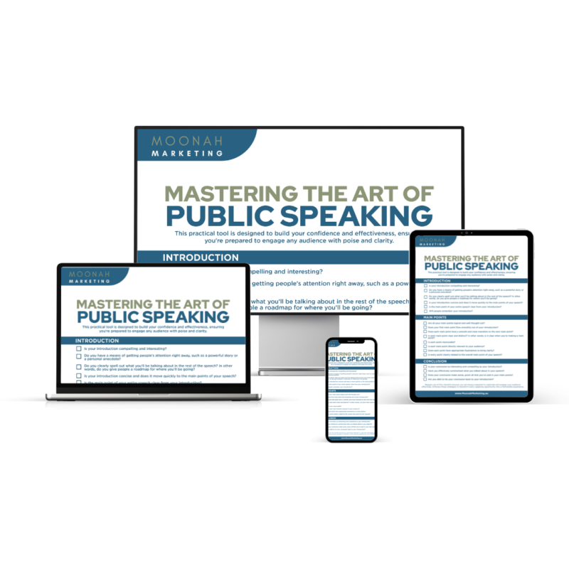 Mastering the Art of Public Speaking: Checklist