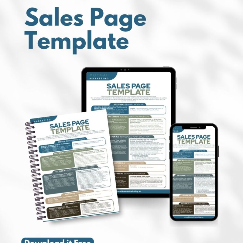 Tip Sheet: Sales Page Template