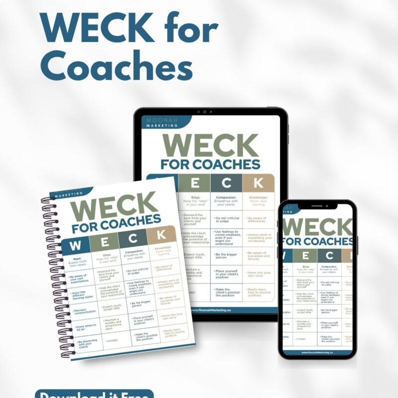 Tip Sheet: W.E.C.K. for Coaches