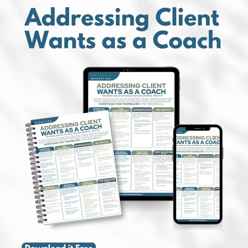 Tip Sheet: Addressing Client Wants as a Coach