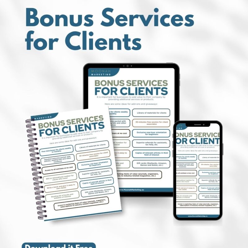 Tip Sheet: Bonus Services for Clients